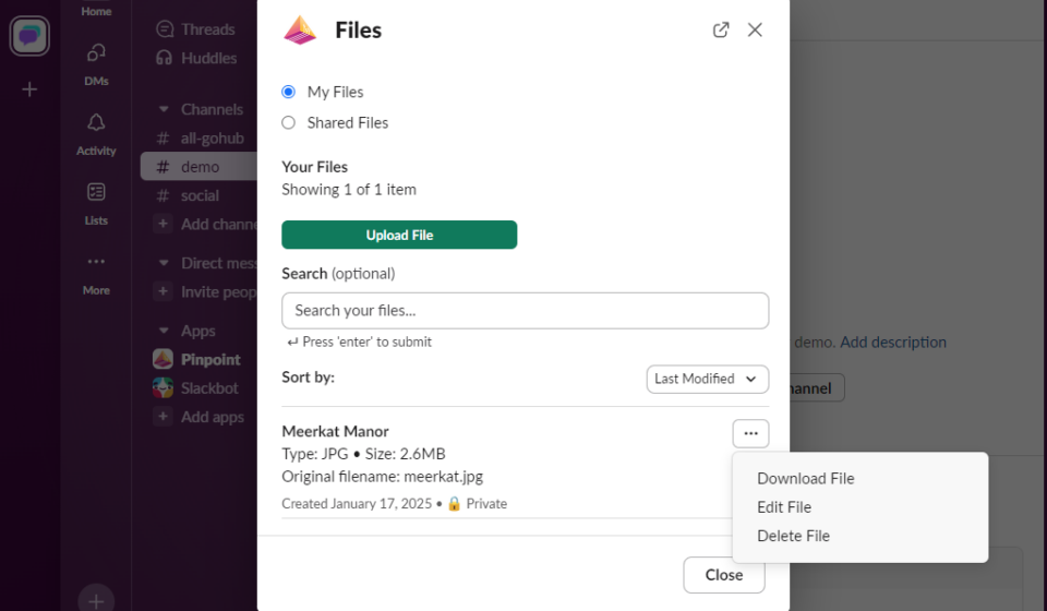 slack-files-actions